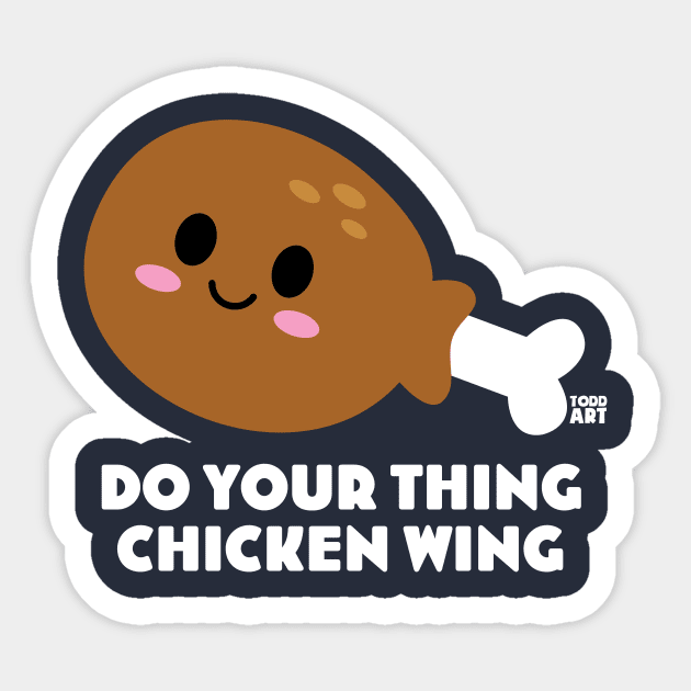 CHICKEN WING Sticker by toddgoldmanart